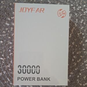 JOYFAR 30000mAh Power Bank - White with Orange Accents